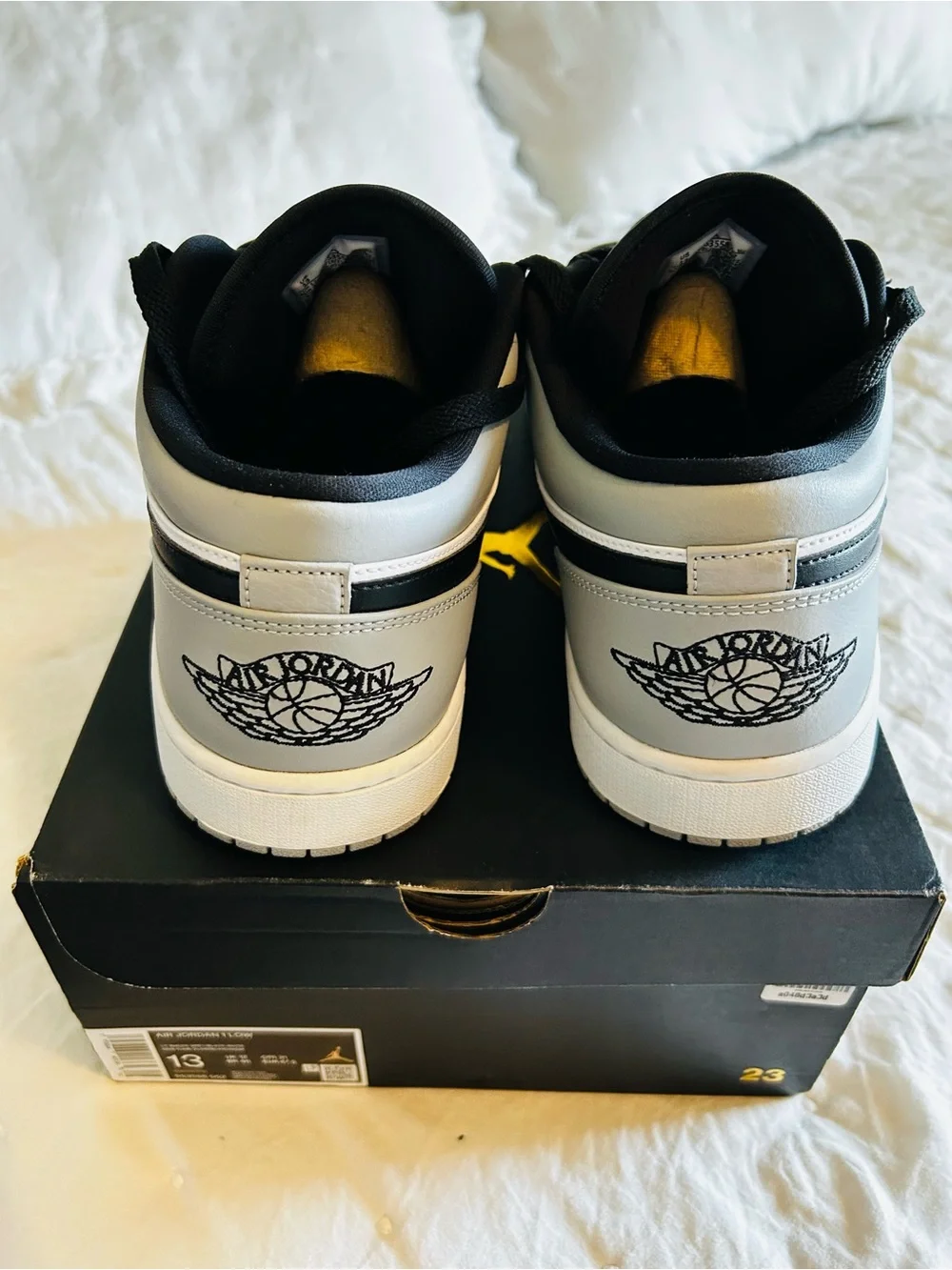 Jordan Men’s Black White Gray Low-Top Sneakers